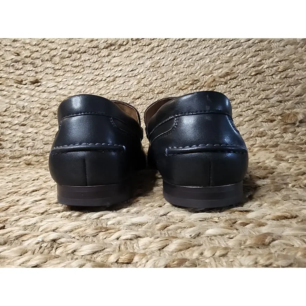 Kenneth Cole Collin Bit Loafer Dress Shoes Size 9.5 Black Leather New York